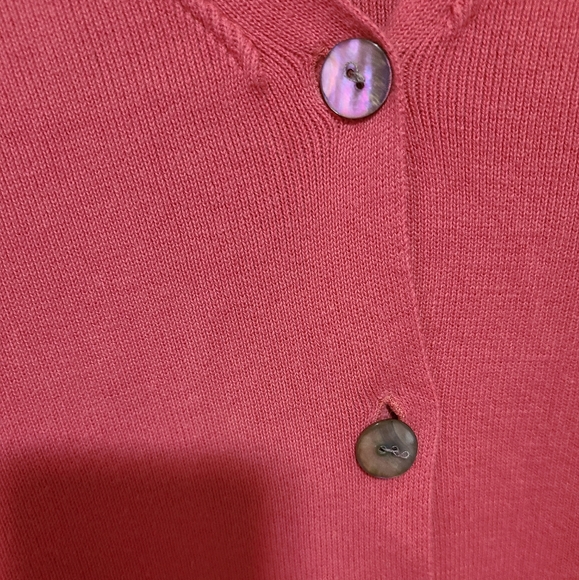 MONTEREY BAY CLOTHING COMPANY SIZE MEDIUM PINK CARDIGAN - Picture 4 of 6